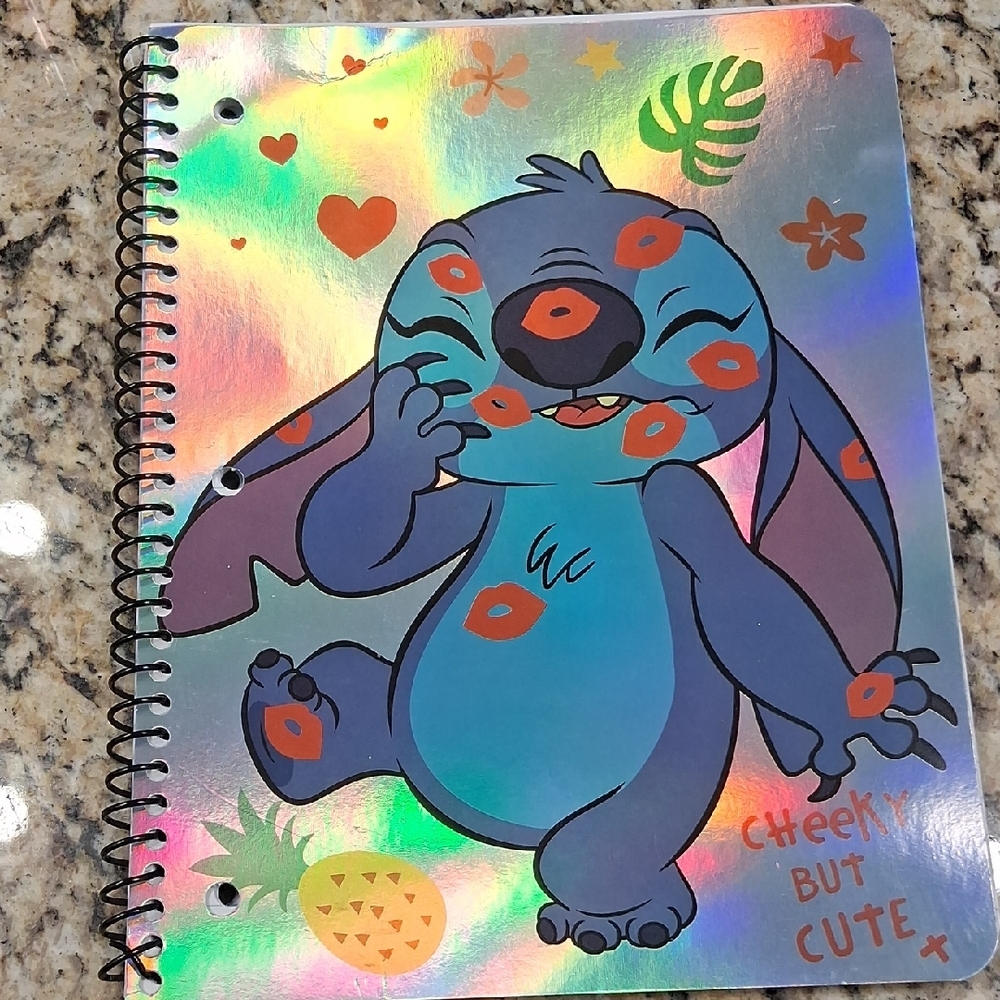 Holographic Notebook with Blue Character Design